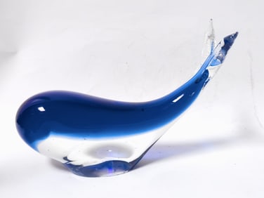 Vintage Murano Italy Art Glass Whale