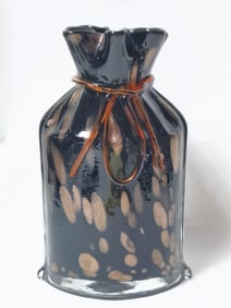 Vintage Murano Italy Art Glass Ruffled Vase