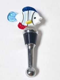 Vintage Murano Italy Art Glass Fish Stopper