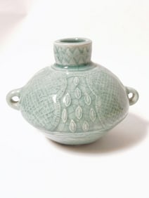 Vintage Celadon Glaze Jar
