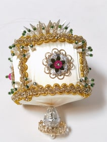 Vintage Hand Made Push Pin Beaded Ornament