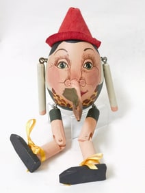 1991 Signed Easter Egg Pinocchio Figurine