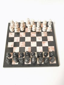 Vintage Soapstone Chess Set