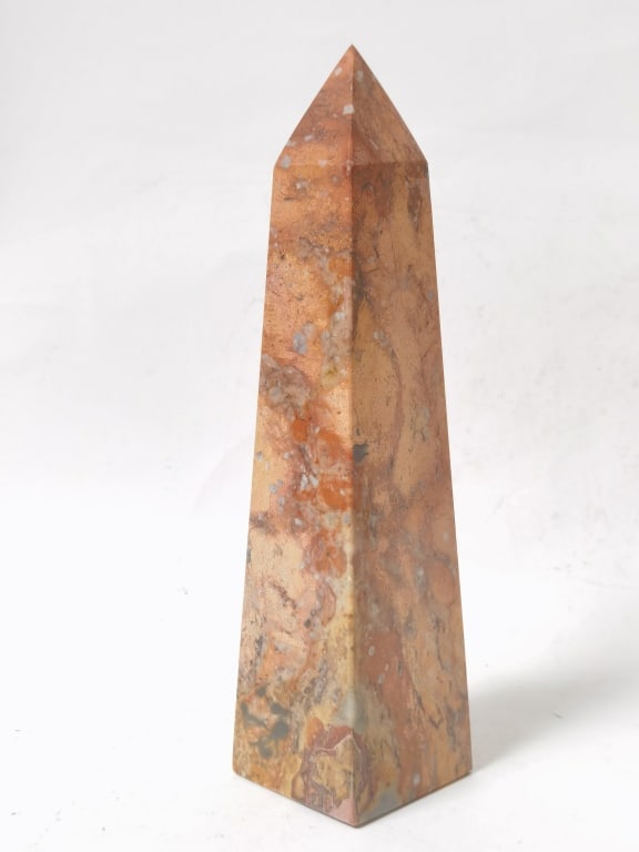Vintage Soapstone Carved Obelisk: Vintage Soapstone Carved Obelisk, 8.25in