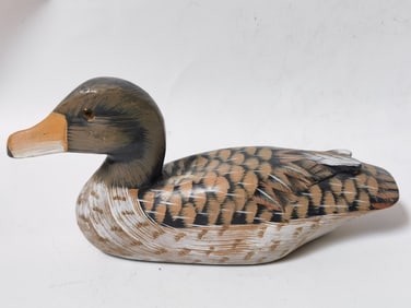 Vintage Hand Painted Wood Carved Duck Decoy