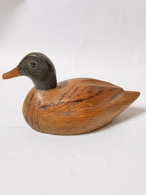 Vintage Wood Carved Duck Decoy