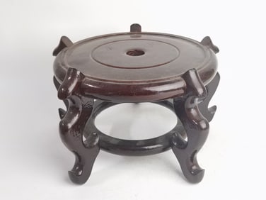 Chinese Wood Carved Jardiniere Stand