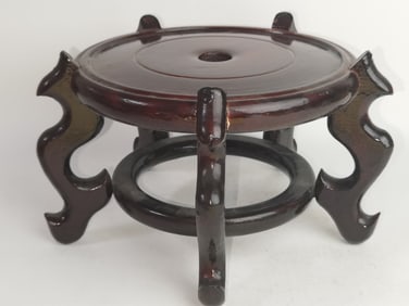 Chinese Wood Carved Jardiniere Stand