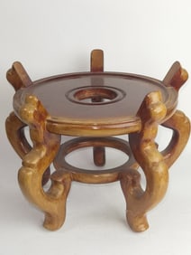 Chinese Wood Carved Jardiniere Stand