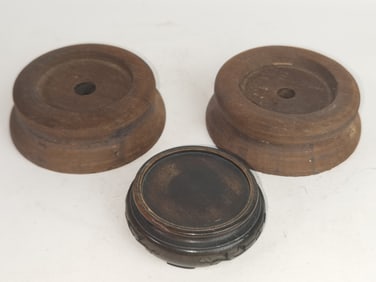 (3) Chinese Wood Carved Stands