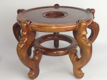 Chinese Wood Carved Jardiniere Stand