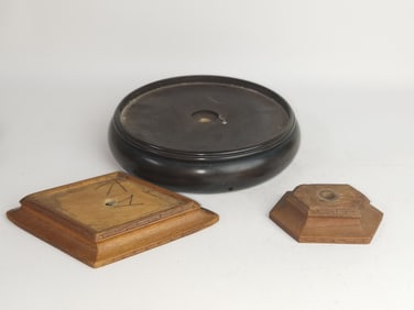 (3) Chinese Wood Carved Stands