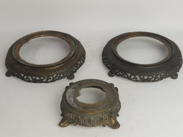 (3) Chinese Bronze Stands