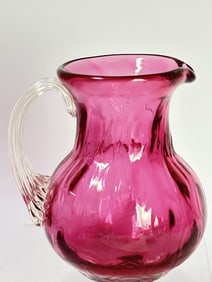 Vintage Cranberry Glass Creamer