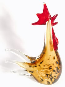 Vintage Murano Italy Art Glass Rooster