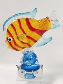 Large Vintage Murano Italy Art Glass Fish