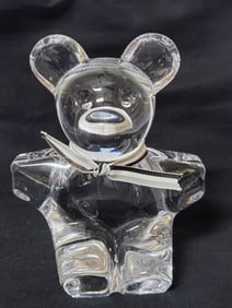 Vintage Daum France Crystal Bear
