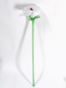 Large Vintage Mikasa Art Glass Flower