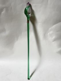 Large Vintage Mikasa Art Glass Light Purple Flower