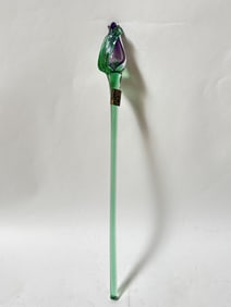 Vintage Mikasa Art Glass Purple Flower