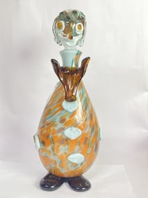 Vintage Murano Italy Art Glass Clown Decanter