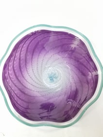 Monumental 2002 LaChaussee Amethyst Swirl Bowl