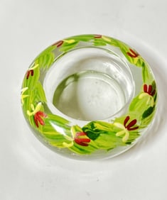 Vintage Fenton Hand Painted Art Glass Bowl