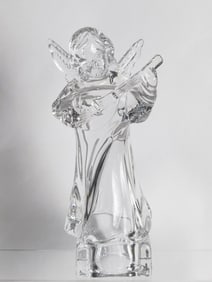 Vintage Clear Art Glass Angel