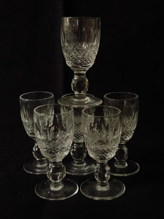 (6) Waterford Crystal Colleen Cordial Glasses: (6) Waterford Crystal Colleen Cordial Glasses, 3 1/8in