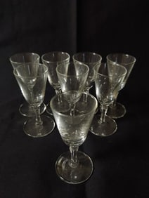 (8) Clear Cordial Glasses