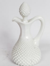 Vintage Westmoreland Hobnail Milk Glass Cruet