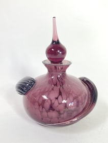 Vintage Amethyst over White Splatter Glass Perfume