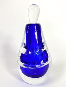 Vintage Vintage Cobalt Blue Art Glass Perfume Bott