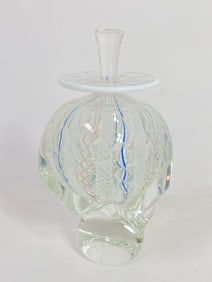 1993 Heron Millefiori Clear Glass Perfume Bottle