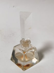 Vintage Faceted Glass Perfume Bottle