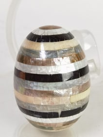 Vintage Mother-of-Pearl Striped Egg