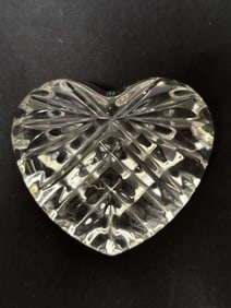 Vintage Waterford Crystal Heart Paperweight
