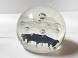 Limited Ed. Caithness Scotland "Contrast" Glass Pa: Limited Ed. Caithness Scotland "Contrast" Glass Paperweight, 619/1500, 2.75in by 3.5in