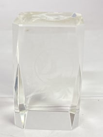 3D Dolphine Glass Paperweight