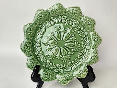 Bordallo Pinheiro Porcelain Rabbit Green Accent Pe