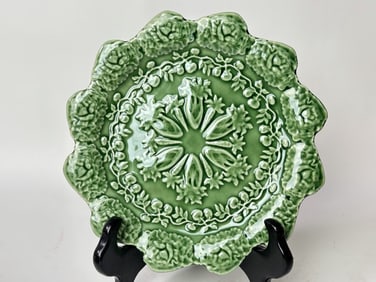 Bordallo Pinheiro Porcelain Rabbit Green Accent Pe