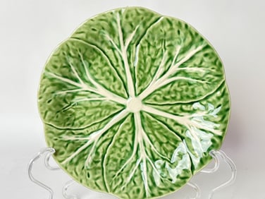 Bordallo Pinheiro Porcelain Green Cabbage Plate