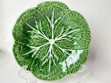 Bordallo Pinheiro Porcelain Green Cabbage Plate