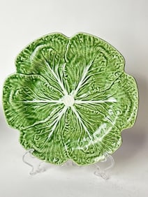 Bordallo Pinheiro Porcelain Green Cabbage Plate