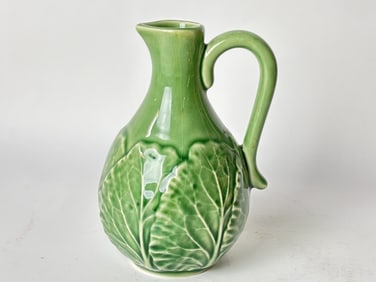 Bordallo Pinheiro Porcelain Green Cabbage Cruet