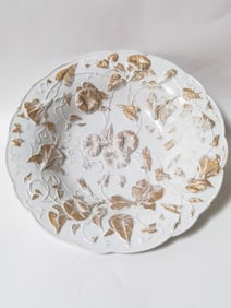 Meissen Germany Gilt Porcelain Floral Plate