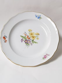 Meissen Germany Porcelain Floral Plate