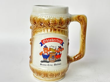 Vintage Sao Joaquim Brazil Porcelain Beer's Mug