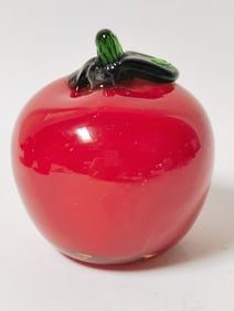 Art Glass Red Apple