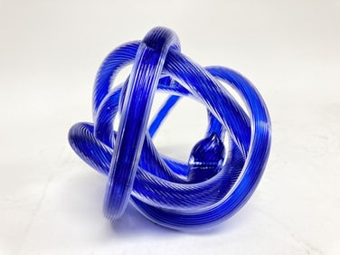Vintage Murano Italy Endless Knot Glass Sculpture